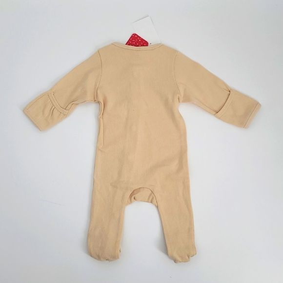 Baby Unisex Fall Cream Bottom Snap Jumpsuit Littlechic Boutique - Picture 6 of 7